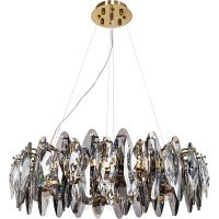 Люстра Divinare Ophelia 7203/17 LM-8 Прозрачная Дымчатая Латунь — фото 1, Люстры
