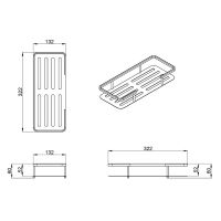 Полка корзина Azario AZ-835 Хром — фото 2, Полки для ванной и душа