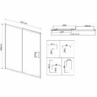 Душевая дверь Vincea City 130 VDS-5CT130CL профиль Хром стекло прозрачное — фото 6, Раздвижные душевые двери