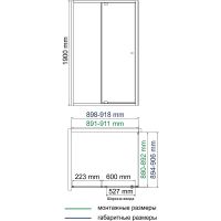 Душевой уголок WasserKRAFT Aula 90х90 11P03 профиль Хром стекло прозрачное — фото 4, Душевые уголки