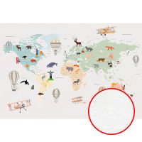 Фреска детская Ortograf Для самых маленьких 33730 Фактура бархат FX Флизелин (4*2,7) Серый/Разноцветный, Карты — фото 1, Фрески