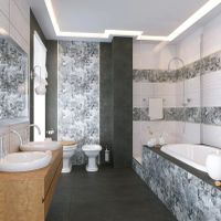 Керамическая плитка Gracia Ceramica Lauretta black черный 02 настенная 30x90 см — фото 2, Керамическая плитка