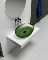 Раковина-чаша Abber Kristall 60 AT2801Emerald Зеленая — фото 3, Раковины накладные