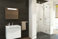 Душевая дверь Ravak Brilliant BSD3-120 R 0UPG0A00Z1 профиль Хром стекло Transparent — фото 3, Распашные душевые двери