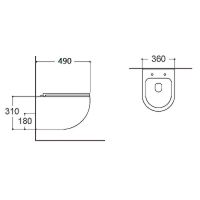 Комплект унитаза WellWant Aura WWU01122W с инсталляцией Tece Now 9400414 с сиденьем Микролифт и Черной матовой клавишей смыва — фото 21, Комплекты унитаз + инсталляция