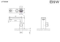 Товар: Смеситель для раковины Black&White Universe U7750GM 7750GM Gun Metal - фото 4 Смеситель для раковины Black&White Universe U7750GM 7750GM Gun Metal — фото 4, Смесители