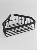 Полка корзина Sonia Contract 189847 угловая Черная матовая — фото 5, Полки для ванной и душа