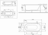 Фронтальная панель для ванны AM.PM Joy/Spirit 150 W85A-150-070W-P Белая — фото 3, Экраны для ванн