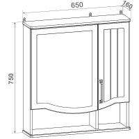 Товар: Зеркальный шкаф Runo Марсель 60 00-00001219 Мята - фото 4 Зеркальный шкаф Runo Марсель 60 00-00001219 Мята — фото 4, Зеркальные шкафы в ванную