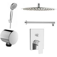 Душевая система Aquanet Static 2.07 257163 Хром — фото 1, Встраиваемые душевые комплекты