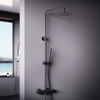 Душевая система Damixa Scandinavian Pure 936800300 с термостатом Черная матовая — фото 2, Душевое оборудование. Душевая программа