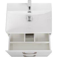 Тумба под раковину BelBagno Due 50 DUE-500-2C-SO-BM-P подвесная Белый металлик — фото 5, Тумбы под раковину