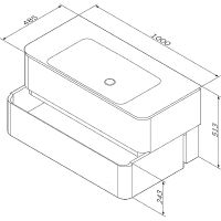 Тумба под раковину AM.PM Sensation 100 M30FHX1002WG подвесная Белая глянцевая — фото 11, Мебель для ванной