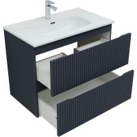 Тумба под раковину Aquanet Джейн 80 335429 подвесная Маренго — фото 3, Тумбы под раковину