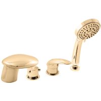 Смеситель на борт ванны Rav Slezak Dunaj D471.5PZ Золото — фото 1, Смесители на борт ванны