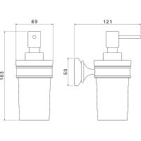 Дозатор для жидкого мыла Aquatek Классик AQ4505PG Золото — фото 2, Дозаторы