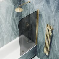 Товар: Шторка на ванну Maybah Glass MGV-609-3 500x1400 поворотная на монопетле Золото стекло графитовое матовое - фото 4 Шторка на ванну Maybah Glass MGV-609-3 500x1400 поворотная на монопетле Золото стекло графитовое матовое — фото 4, Неподвижные шторки для ванной