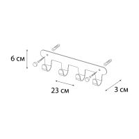 Вешалка для полотенец Fixsen Practica FX-805-4 Хром — фото 2, Крючки для полотенец