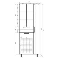 Шкаф пенал Style Line Оптима 70 ЛС-000010058 с бельевой корзиной Белый — фото 7, Мебель для ванной