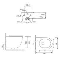 Унитаз Vincea Globo VT1-14ST подвесной с сиденьем Микролифт — фото 5, Подвесные унитазы