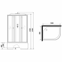 Душевая кабина Niagara Eco 120x80 L E120/80/40L/MT без гидромассажа — фото 16, Душевые кабины