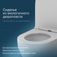Товар: Унитаз AM.PM Spirit V2.0 FlashClean C701700MWSC подвесной Белый матовый с сиденьем микролифт - фото 5 Унитаз AM.PM Spirit V2.0 FlashClean C701700MWSC подвесной Белый матовый с сиденьем микролифт — фото 5, Подвесные унитазы