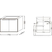 Товар: Тумба под раковину Jacob Delafon Struktura 77 подвесная Белая арт-EB1281-N18 - фото 4 Тумба под раковину Jacob Delafon Struktura 77 подвесная Белая арт-EB1281-N18 — фото 4, Тумбы под раковину