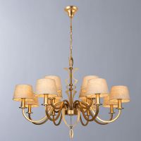 Товар: Люстра Divinare Florence 6819/19 SP-12 Бежевая Золото матовое - фото 4 Люстра Divinare Florence 6819/19 SP-12 Бежевая Золото матовое — фото 4, Люстры