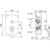 Смеситель для душа Migliore Lem Swarovski 18895 Золото — фото 2, Смеситель для душа
