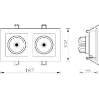 Товар: Встраиваемый светильник Artelamp Grado A2710PL-2WH Белый Черный - фото 3 Встраиваемый светильник Artelamp Grado A2710PL-2WH Белый Черный — фото 3, Точечные светильники