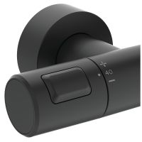 Душевая система Ideal Standard Ceratherm T25 BC748XG с термостатом Черная матовая — фото 4, Душевые стойки