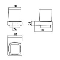 Стакан для зубных щеток Emco Trend 0220 001 00 Хром — фото 5, Мыльницы