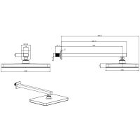 Верхний душ Aquatek AQ2081MB Черный матовый — фото 2, Верхние души