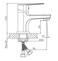 Смеситель для раковины Orange Loop M26-021Ni Никель — фото 4, Смесители
