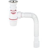 Сифон для кухонной мойки Wirquin Neo Air 30987083 Нержавеющая сталь — фото 1, Сифоны для кухонной мойки