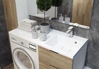 Товар: Раковина Paola Magenta 110 R с местом под стиральную машину Белая глянцевая - фото 6 Раковина Paola Magenta 110 R с местом под стиральную машину Белая глянцевая — фото 6, Раковины