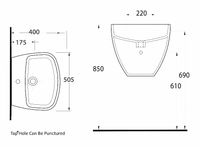 Товар: Раковина beWash Alster 50 86511101 Белый глянец - фото 2 Раковина beWash Alster 50 86511101 Белый глянец — фото 2, Раковины