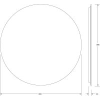 Зеркало Defesto Opti 80x80 DF 2855 с подсветкой 25W-3000К/Без выключателя/Теплый белый свет — фото 3, Мебель для ванной