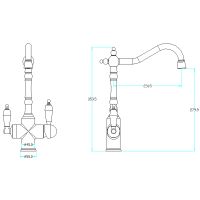 Смеситель для кухни Boheme Medici Ripresa 111-SW Бронза — фото 2, Смесители