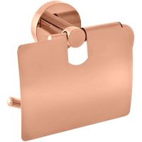 Держатель туалетной бумаги Rav Slezak Colorado COA0400ZRL с крышкой Розовый золотистый глянцевый — фото 1, Держатели туалетной бумаги