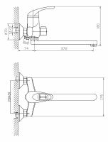 Товар: Смеситель для ванны Viko V-6905 универсальный Хром - фото 2 Смеситель для ванны Viko V-6905 универсальный Хром — фото 2, Смеситель для ванны
