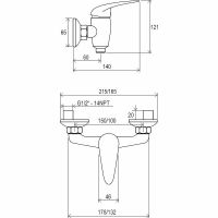 Смеситель для душа Ravak Suzan SN 032.00/150 X070006 Хром — фото 4, Смеситель для душа