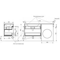 Тумба с раковиной Эстет Dallas Luxe 150 L ФР-00009685 подвесная Белая — фото 9, Тумбы с раковиной
