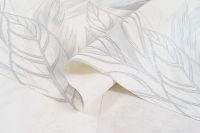 Обои Артекс Хлоя 10708-01 Винил на флизелине (1,06*10,05) Белый, Листья — фото 6, Обои для стен