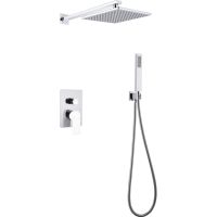 Душевая система Abber Weiss Insel AF8018W Белая Хром — фото 1, Встраиваемые душевые комплекты