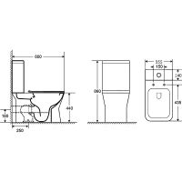 Унитаз компакт Grossman Cristal GR-4471S с бачком и сиденьем Микролифт — фото 6, Унитазы