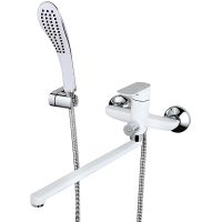 Смеситель для ванны Gappo G48 G2248 универсальный Белый Хром — фото 1, Смеситель для ванны