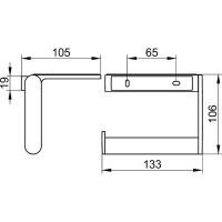 Держатель туалетной бумаги Keuco Plan 14973 370000 с полкой Черный матовый — фото 5, Держатели туалетной бумаги