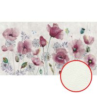 Фреска Ortograf Цветы 34078 Фактура флок FLK Флизелин (4,9*2,7) Серый/Красный, Цветы/Живопись — фото 1, Фрески