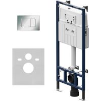 Инсталляция AM.PM MasterFit I012710.0251 для унитаза с клавишей смыва Хром глянцевый — фото 1, Инсталляции для унитазов